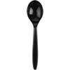 Plastikiniai šaukštai SUPERIOR, PS, juodi, 17 cm, 50 vnt