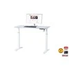 Reguliuojamo aukščio stalas SUN-FLEX®EASYDESK ELITE, elektrinis, vieno variklio, baltas rėmas, 120x60 cm baltas stalviršis