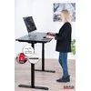 Reguliuojamo aukščio stalas SUN-FLEX®EASYDESK ELITE, elektrinis, vieno variklio, juodas rėmas, 120x60 cm juodas stalviršis