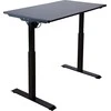 Reguliuojamo aukščio stalas SUN-FLEX®EASYDESK ELITE, elektrinis, vieno variklio, juodas rėmas, 120x60 cm juodas stalviršis