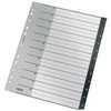Skiriamieji lapai Leitz Recycle, 1-12, A4 MAXI, PP, juodos salvos