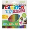 Spalvoti pieštukai CARIOCA TITA, ištrinami su trintuku, 24 spalvos