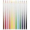 Spalvoti pieštukai KORES KOLORES MAGIK, tribriauniai, 3mm, ištrinami, 12 spalvų + trintukas