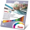 Spalvoti pieštukai PENTEL ARTS, šešiabriauniai, akvareliniai, 24 vnt.