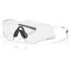 OAKLEY CYBR ZERO Matte Baltas/Clear Photochromic sportiniai akiniai