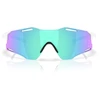 OAKLEY CYBR ZERO Polished Baltas/Prizm Sapphire sportiniai akiniai