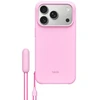 Apple „Beats iPhone 17 Pro“ dėklas su kišeniniu stovu, „MagSafe“ ir kameros valdymu – rausvos spalvos akmenukais