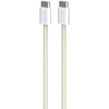 Kabelis „Puro Braided USB-C“ / „USB-C“ 60 W, 1,5 m, geltonas
