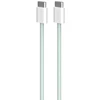 Kabelis Puro Braided USB-C/USB-C 60W, 1,5 m, žalias