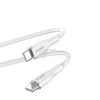 Puro Elektrik Puro Soft USB-C – USB-C 60W 1,5m silikoninis laidas – baltas