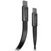 Cable SBS USB-C/USB-C, 60W, 1m, Flat Connector, Juodas