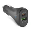 SBS TECRPD25W automobilinis įkroviklis 25W USB-A USB-C su Power Delivery – juodos spalvos