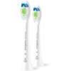 2 dalių šepetėlių galvučių pakuotė Philips Sonicare Optimal White, Baltos spalvos HX6062/87
