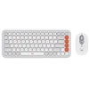 Klaviatūra LOGITECH POP ICON COMBO - OFF Baltas - US INT'L - BT - INTNL-973