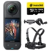 Veiksmo kameros standartinis rinkinys Insta360 X5, juodos spalvos, rinkinys dviračiui