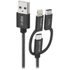 Kabelis SBS 3-in-1 USB/USB-C/MicroUSB/Lightning 1,2m