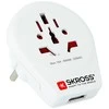 Adapteris Schuko kištukas - universalus lizdas 230V 16A su USB 5V 2.4A SKROSS