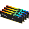 RAM „Kingston KF552C40BBAK4-128“ 128 GB 5200 MT/s DDR5 CL40 DIMM (4 vnt. rinkinys) „FURY Beast RGB XMP“ | „Kingston“