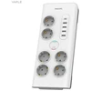 Sumuštinių keptuvas Philips Apsauga nuo viršįtampių SPN7060WA/58, 6 lizdai, 2 m maitinimo laidas, 1 x C tipo prievadas, maks. 15 W išvestis, 4 x A tipo jungtys, maks. 20 W išėjimas, 900 džaulių apsauga nuo viršįtampių