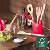 Medaus šaukštas Tefal Ingenio Wood, 17,5 cm, raudonas