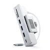 Adapteris HUB USB C Satechi for iMac M1 2021 24" and 27" Studio Ekranas 2022 ST-UCICHS sidabrinis