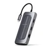 „Satechi“ kelių prievadų adapteris USB-C (2 x USB-C, 2 x USB-A, 2 x 4K HDMI, mikro / SD kortelių skaitytuvas, eternetas) (pilka erdvė)