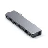 Port „Satechi Pro Hub Max USB-C“, skirtas „MacBook“ (2 x USB-C, USB-A, 4K HDMI, mikro / SD kortelių skaitytuvas, eternetas, lizdo prievadas) (tarpinis pilkas)