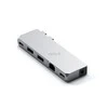 „Satechi Pro Hub mini USB-C“ skirta „MacBook“ (2 x USB-C, 2 x USB-A, Ethernet, lizdo prievadas) („Pro&amp;Air&amp;Max“) (sidabrinė)