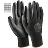Active Gear Juodos poliuretano pirštinės XXL 12 vnt.