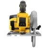 DeWALT DCS572NT pjūklas, galinis vaizdas su akumuliatoriaus lizdu