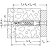 Fischer Kaiščiai su varžtu UX 14 x 75 mm, 2 vnt