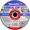 Irwin SPECIALIST+ betono šlif. taurė C60, 110/90x55xM14 mm