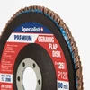 Lapelinis šlifavimo diskas 125 mm, P120, Ceramic PREMIUM, SPECIALIST+
