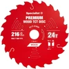 Pjovimo diskas Specialist+ LMS2162430-T; 216x30x1,4 mm; Z24; 5°