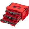 Q-Brick QBRICK PRO įrankių dėžė su 3 stalčiais 2.0 EXPERT Raudonas