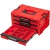 Q-Brick QBRICK PRO įrankių dėžė su 3 stalčiais 2.0 EXPERT Raudonas