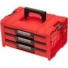 Q-Brick QBRICK PRO įrankių dėžė su 3 stalčiais 2.0 EXPERT Raudonas
