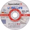 SPECIALIST+ metalo pj.diskas LONG LIFE, 125x1x22 mm