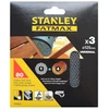 Stanley Šlif. tinklelis VELCRO 125 mm, 3 x 120 g