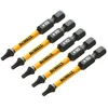 Sukimo antgaliukai FLEXTORQ T10 57 mm, DeWALT, 5 vnt.