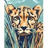 Tapyba pagal numerius Wizardi Beldizart Tapymas pagal numerius rinkinys "Leopardas medžioklėje" 16,5x13 cm MINI311 0425