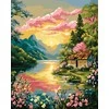 Tapyba pagal numerius Wizardi Beldizart Dažų rinkinys pagal skaičius "Saulėlydžio kraštovaizdis" 40x50 cm W088 0326