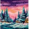 Tapyba pagal numerius Wizardi Beldizart Piešimas pagal skaičius rinkinys „Žiemos kaimelis“ 40x50 cm W048 0125