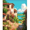Beldizart Deimantinė mozaika su porėmiu "Vila prie ežero" 40x50 cm DP441