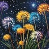 Wizardi Beldizart Diamond Painting rinkinys "Starry Dandelions" 30x30 cm WD3209