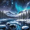 Wizardi Beldizart Diamond Painting rinkinys "Magical Northern Lights" 40x40 cm WD3205