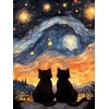 Wizardi Beldizart Deimantų paveikslėlio rinkinys "Katės romansas" 30x40 cm WD3208