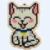 Wizardi Wood Beldizart Deimantų tapybos rinkinys ant medinio pagrindo "Kitten" WWP522