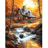 Beldizart Deimantinio dažymo rinkinys su porėmiu "Mokykla miške" 30x40 cm VA853