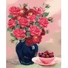 Beldizart (Nebegaminamas) Deimantų tapyba su porėmiu „Skaisčiai raudona puokštė“ 40*50 cm DP017